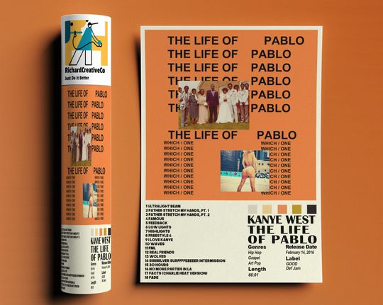 Kanye West Poster, The Life Of Pablo Poster