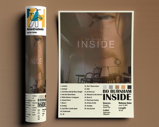 Bo Burnham Inside Poster, Inside Poster, Bo Burnham Poster