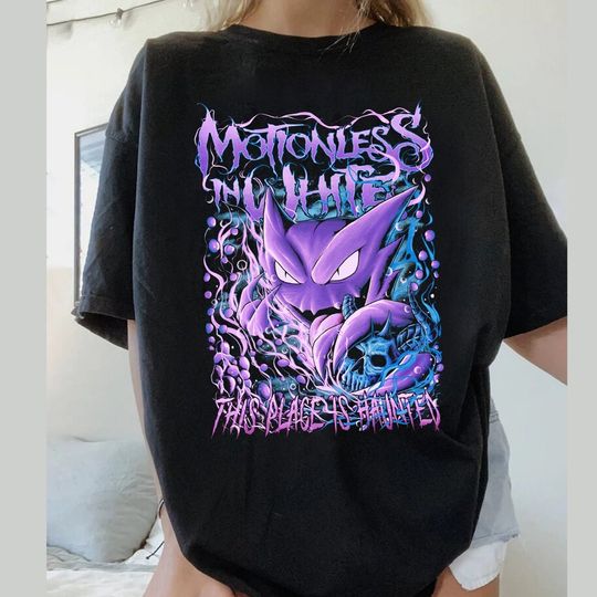 This Place Is Hauntered Shirt, Haunted Gengar Motionless In White Shirt