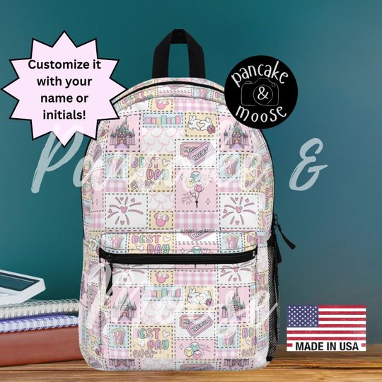 Pastel Theme Park Backpack - Best Day Ever Magical Adventure Bag
