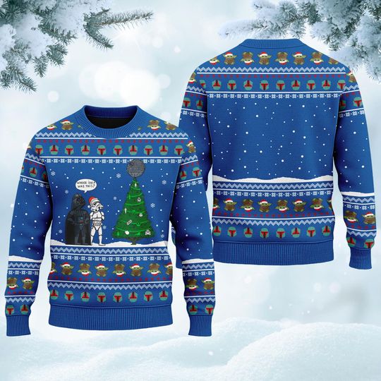 Darth Vader Stromtrooper Galaxy Ugly Christmas Sweater, Starwars Sweatshirt