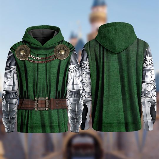 Marvel Doctor Dooom Halloween Costume 3D Hoodie, Doomsday Cosplay Costume