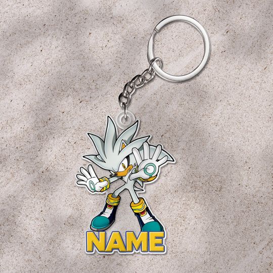 Sonic Acrylic Keychain, Disney Cutout Keychain, Personalized Christmas Keychain