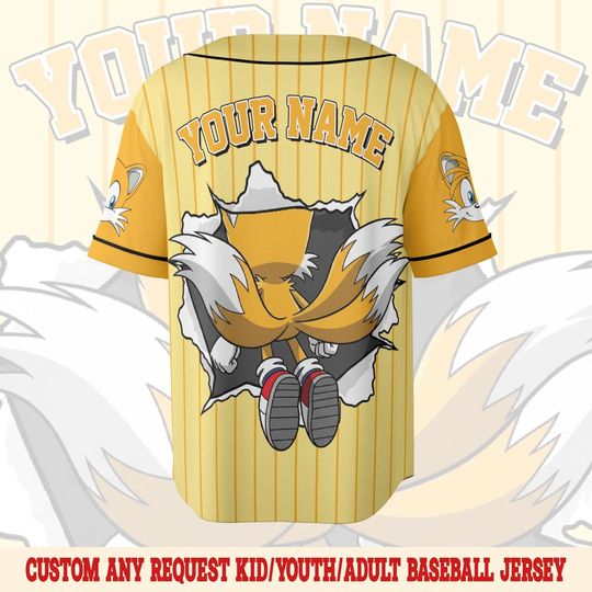 Custom Sonic Halloween Baseball Jersey, Sonic the Hedgehog Jersey