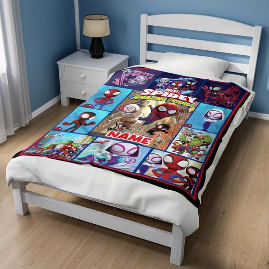Personalized Spidey and His Amazing Friends Blanket Amazing Friends Fleece Blanket Spiderman Birthday Blanket Spiderman Blanket