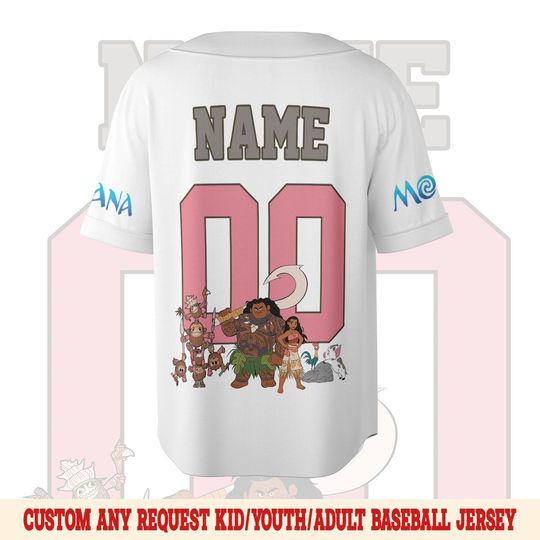 Personalized Pua And Hei Hei Kakamora Baseball Jersey