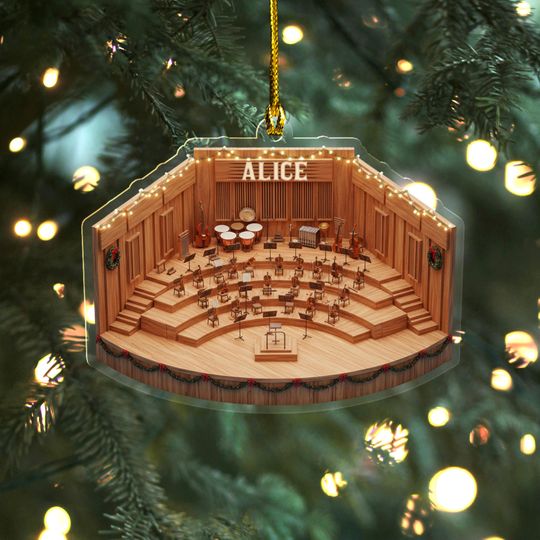 Personalized Orchestra Stage Ornament, Custom Symphony Orchestra Christmas Gift