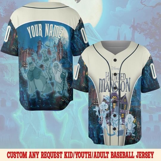 Custom Haunted Mansion Baseball Jersey, Haunted Mansion Jersey Team