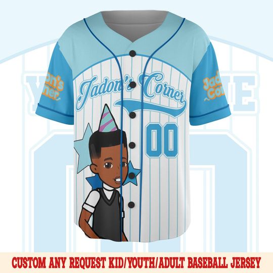 Custom Gracie's Corner Baseball Jersey, Jadon Gracie's Corner Birthday Boy Baseball