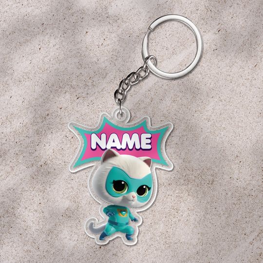 Personalized SuperKitties Cutout Keychain