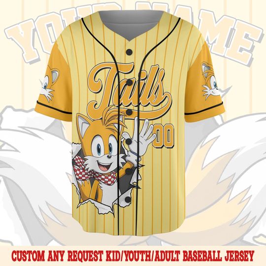 Custom Sonic Halloween Baseball Jersey, Sonic the Hedgehog Jersey