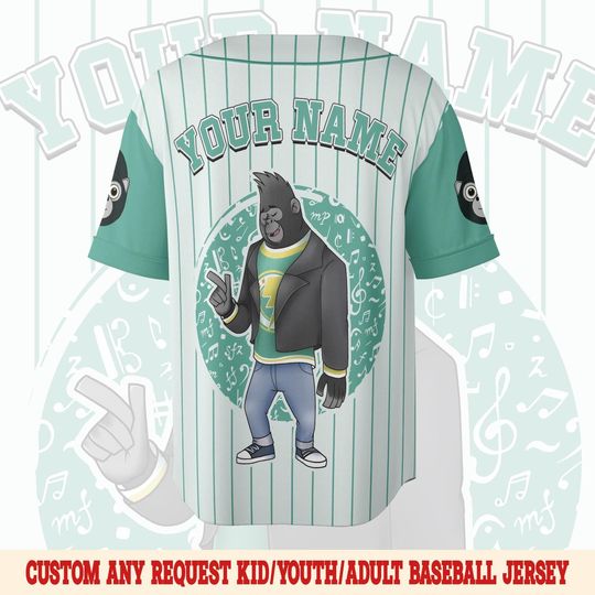 Custom Sing Movie Baseball Jersey | Personalized Team Jersey