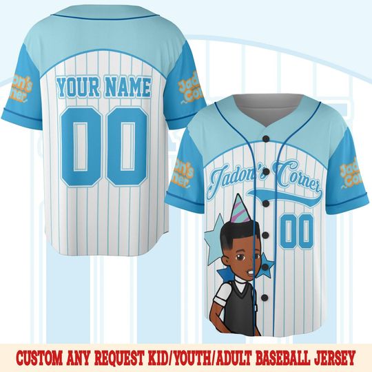 Custom Gracie's Corner Baseball Jersey, Jadon Gracie's Corner Birthday Boy Baseball