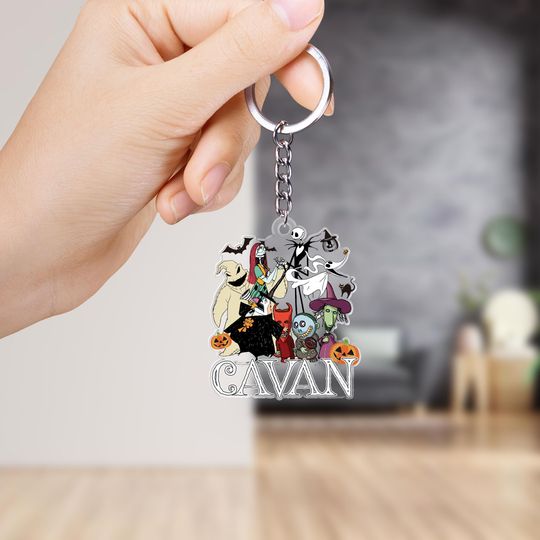 Custom Name Disney The Nightmare Before Christmas Keychain