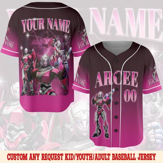 Transformers Arcee Baseball Jersey, Vintage Arcee Baseball Jersey