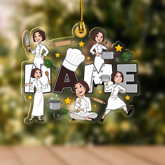 Custom Ratatouille Hologram Acrylic Ornament, Pixar Linguini Keepsake Ornament