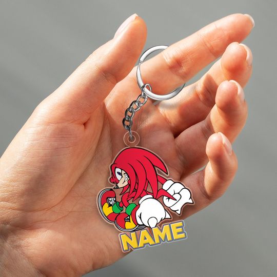 Sonic Acrylic Keychain, Disney Cutout Keychain, Personalized Christmas Keychain