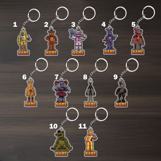 Five Nights At Freddys keychain, 5 Nights At Freddy's Customized