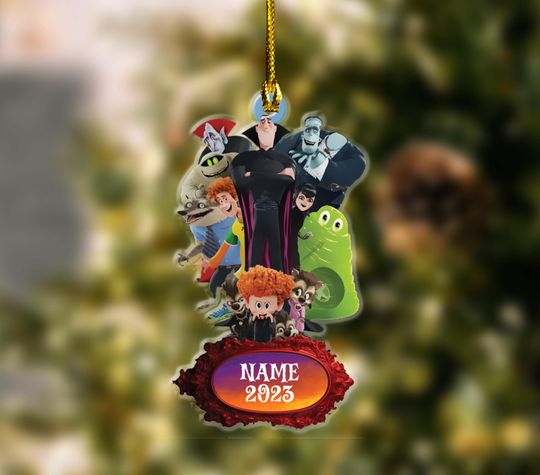 Custom Name Hotel Transylvania Cutout Acrylic Ornament, Hotel Transylvania Christmas Ornament