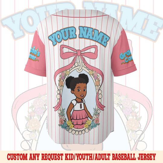 Custom Gracie's Corner Baseball Jersey, Gracie's Corner Baseball Jersey