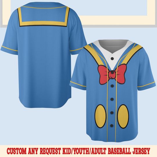 Custom Disney Donald Duck Baseball Jersey