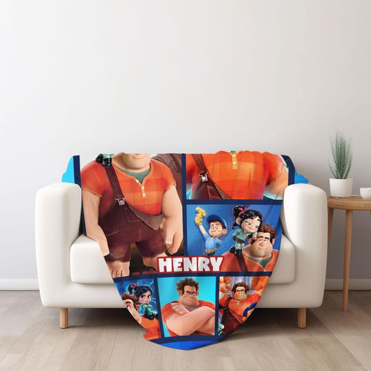 Fantastic Wreck-It Ralph Throw Blanket, Ralph And Vanellope Blanket