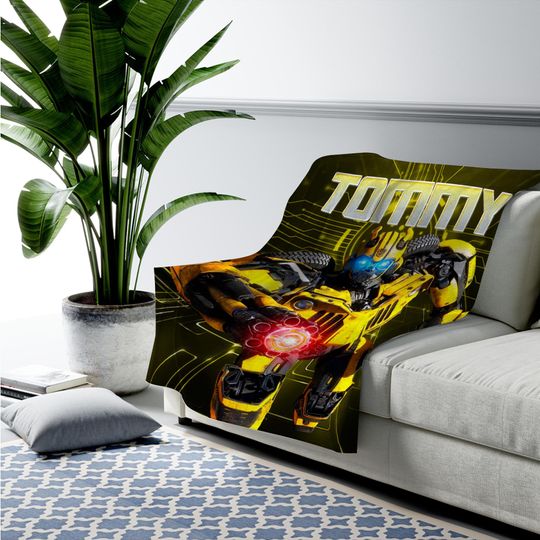 Custom Transformer Blanket, Personalized BumbleBee Blankets