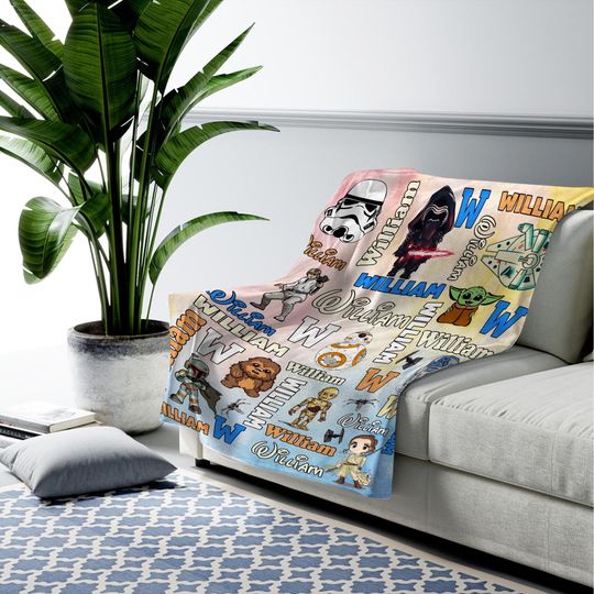 Personalized Name Star Wars Blanket/Star Wars Characters Blanket