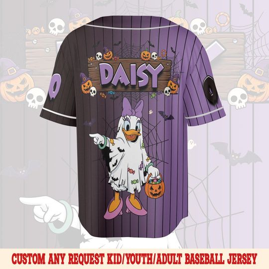 Custom Mickey And Friends Halloween Baseball Jersey