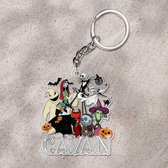 Custom Name Disney The Nightmare Before Christmas Keychain