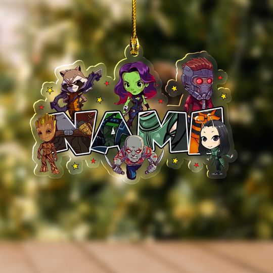 Guardians of the Galaxy Xmas Acrylic Ornament, Groot and Rocket Christmas Gift
