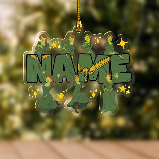 Personalized Shrek Ornament, Shrek Acrylic Christmas Ornament