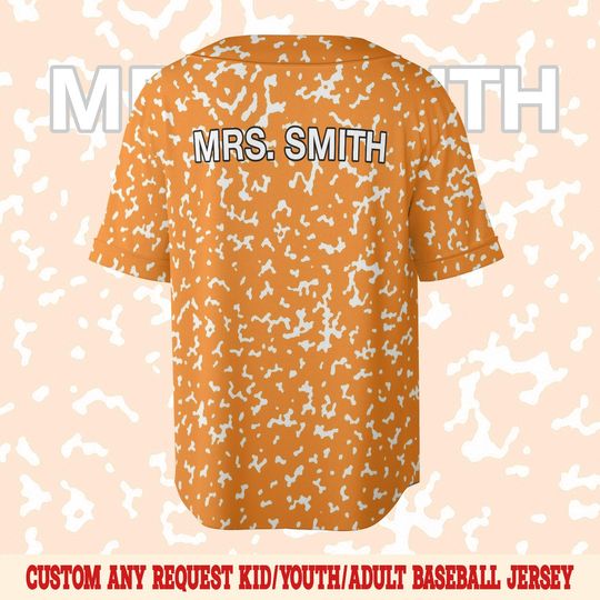 Customize Your Color School Supplies Group Costume Baseball Jersey