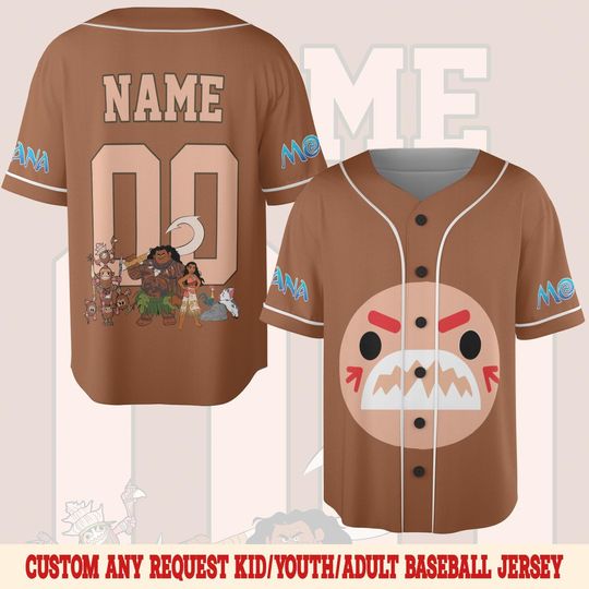 Personalized Pua And Hei Hei Kakamora Baseball Jersey
