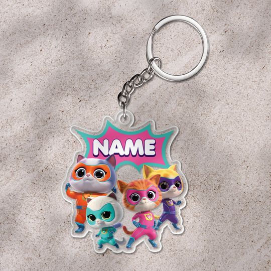 Personalized SuperKitties Cutout Keychain