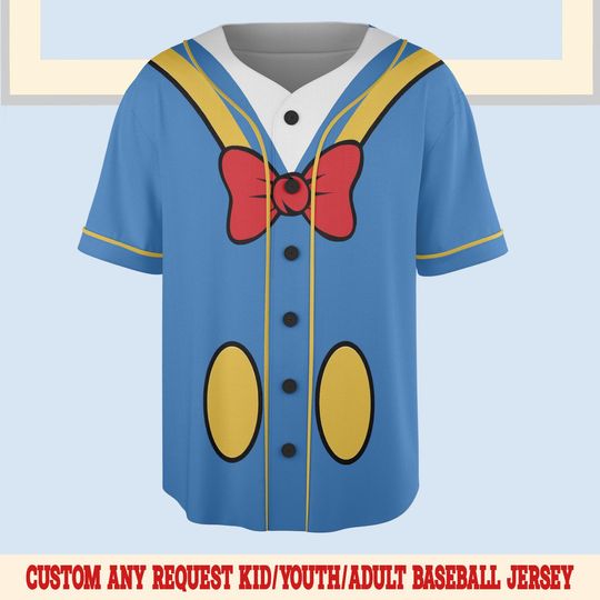 Custom Disney Donald Duck Baseball Jersey