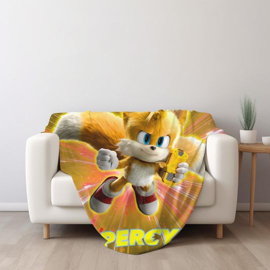 Custom Sonic The Hedgehog Blanket, Tails Hedgehog Blanket