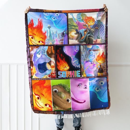 Elemental Blanket/Fire And Water Ember And Wade Fleece Blanket