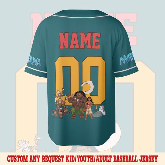Personalized Pua And Hei Hei Kakamora Baseball Jersey
