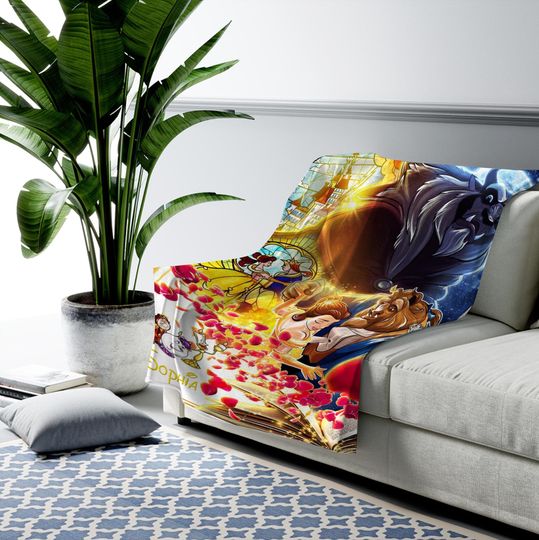 Customized Beauty And The Beast Blanket