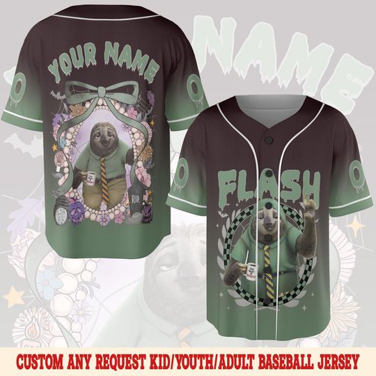 Custom Disney Zootopia Character Baseball Jersey, Halloween Party 2025
