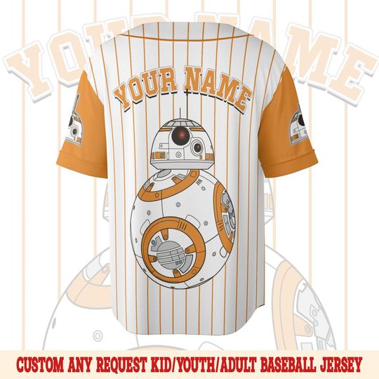 Star Wars R2D2 and BB8 Baseball Jersey  Droid Galaxy Shirt