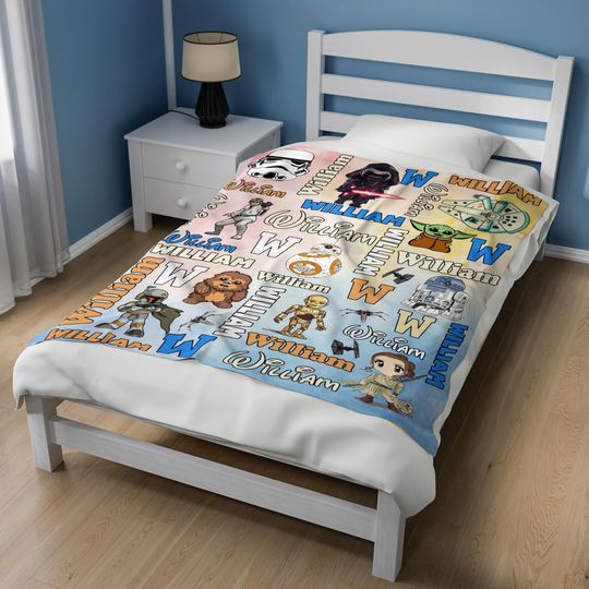 Personalized Name Star Wars Blanket/Star Wars Characters Blanket