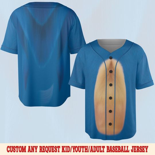 Blue Speed Duo Inspired 3D Baseball Jersey | Cosplay Cartoon Movie Shirt