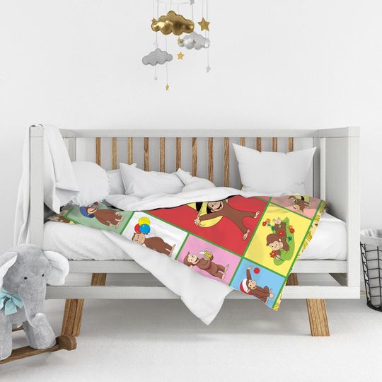 Personalized Curious George Blanket, Curious George Blanket, Custom Name Blanket