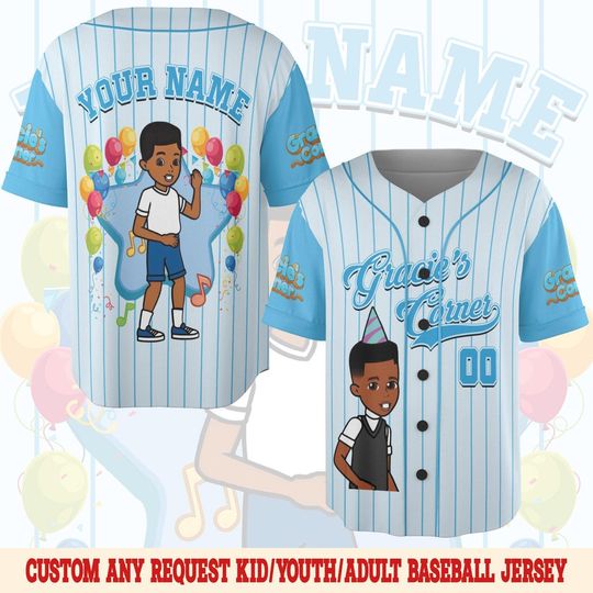 Custom Gracie's Corner Baseball Jersey, Gracie's Corner Baseball Jersey
