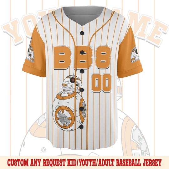 Star Wars R2D2 and BB8 Baseball Jersey  Droid Galaxy Shirt