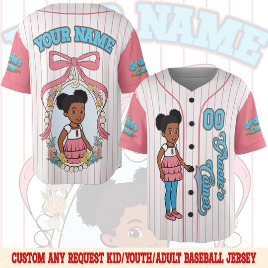 Custom Gracie's Corner Baseball Jersey, Gracie's Corner Baseball Jersey