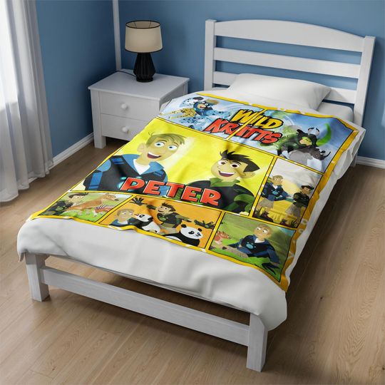 Personalized Wild Kratts Velvet Blanket/Custom Name Wild Kratts Blanket