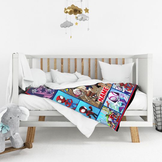 Personalized Spidey and His Amazing Friends Blanket Amazing Friends Fleece Blanket Spiderman Birthday Blanket Spiderman Blanket